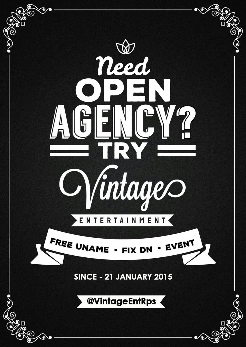VintageEntRPs's tweet photo. @pucukfams_ (help rt?)
Need Open agency freeuname, fix dn, no twin, w/ real Ent Concept. try here say 🙌❤ https://t.co/d2dGRxCmKZ