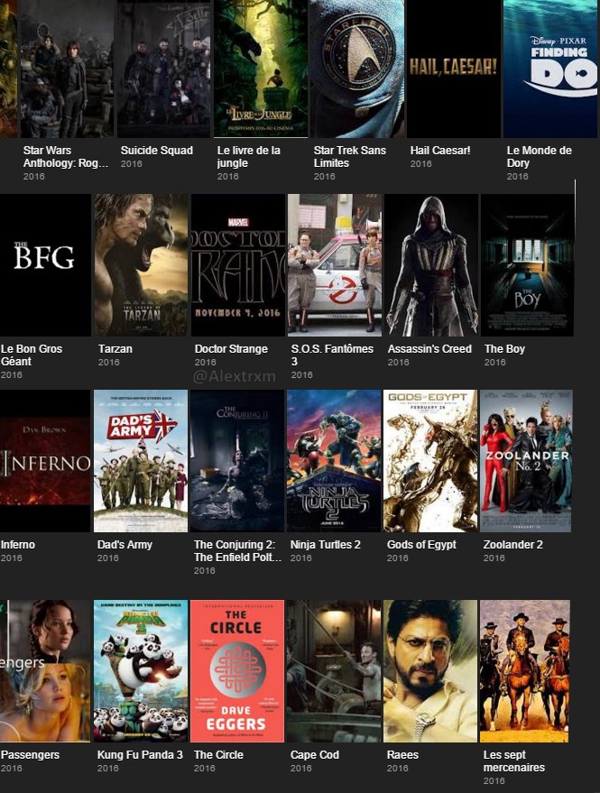 Alextrxm's tweet photo. Les films qui sortent en 2016 👊😍😍

Qui veut en voir au moins un ? ✋✋✋ https://t.co/KQFMXYxe8g