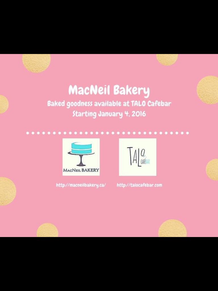 macneilbakery's tweet image. New year, new partnership!! @talocafebar @macneilbakery #localsupport #onlylocal #scones #cheesecake #cookies