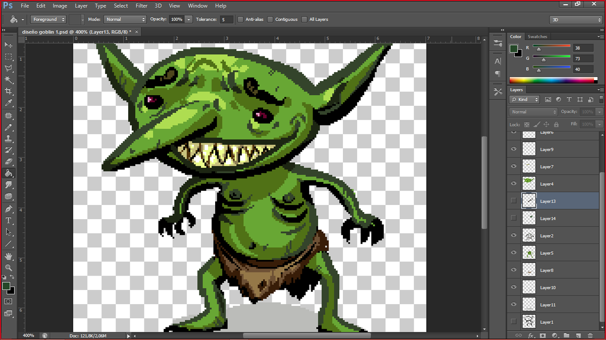 ToenAndreMC's tweet photo. I wanted to draw some goblins after playing Dwarf Fortress so here we go... #goblin #pixelart #pixel_dailies https://t.co/VOuv7Pdzqy