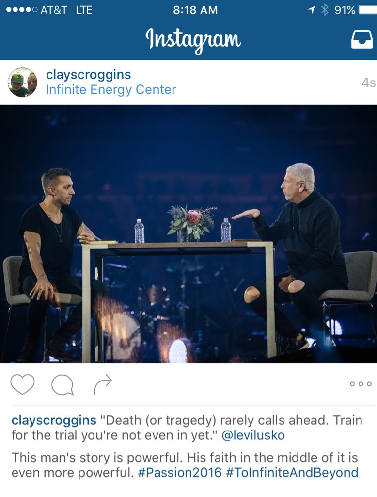 clayscroggins's tweet photo. "Through the Eyes of a Lion"
Thank you @levilusko!!!
#Passion2016
#ToInfiniteAndBeyond https://t.co/5UxdxnYOiQ
