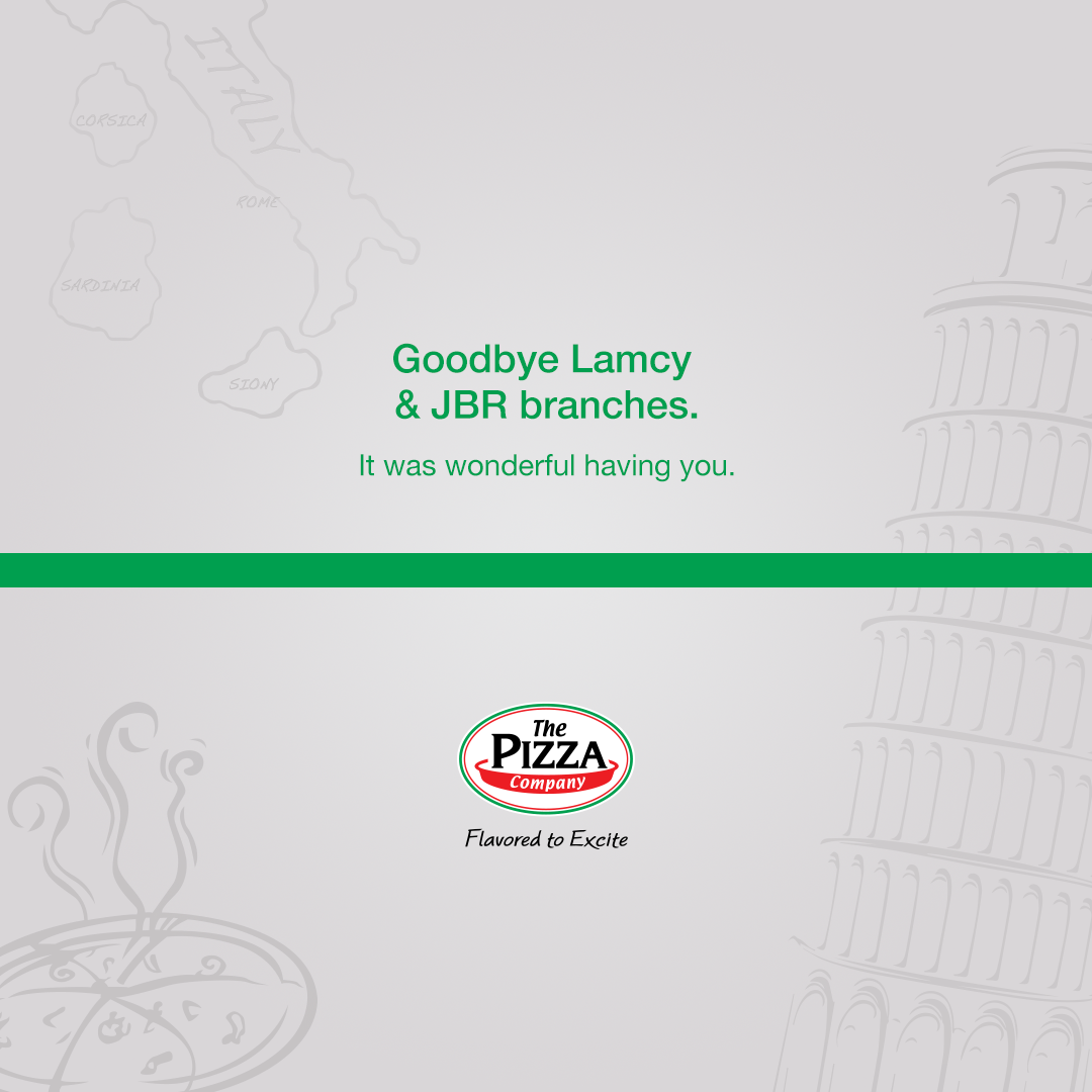 Our JBR and Lamcy branches are closing down, we hope you all continue your #TPC experience at our other branches.