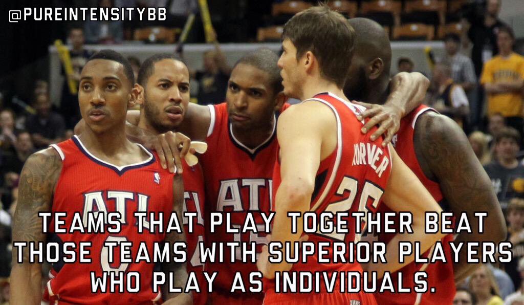 PureIntensityBB's tweet photo. Teams that play together beat those teams with superior players who play as individuals. https://t.co/j8oAE7FUhK