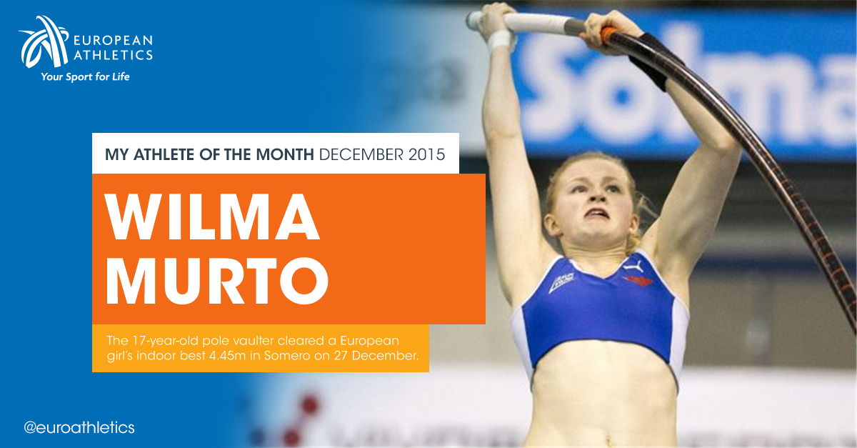 Retweet to vote for Finland's Wilma #Murto as your #athleteofthemonth for December