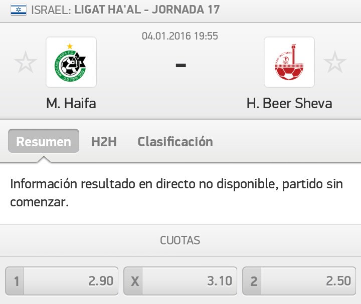 MakingMoneyES's tweet image. Pick free fútbol
Israel Ligat Ha'Al Jornada 17
Resultado (-2,5 goles) : 1,55