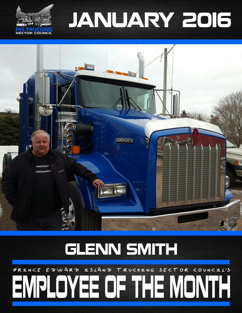 peitsc's tweet photo. Congratulations to Glenn Smith, January's Employee of the Month! #PEI #PEITSC #Trucking https://t.co/RTR3nxZv8i https://t.co/8dPrOp1nNS