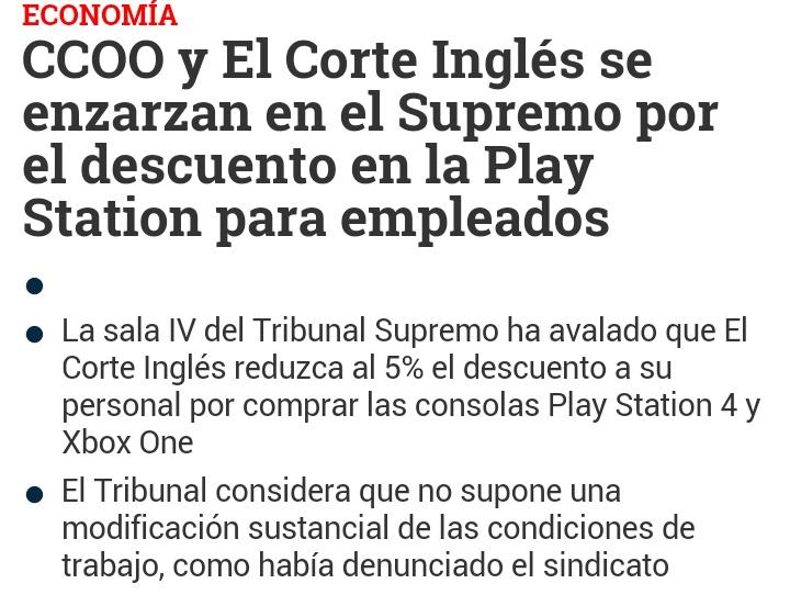 stsimadrid's tweet photo. CCOO prefiere pelear por el 5% de descuento en consolas de videojuegos que por el #BoicotElCorteIngles https://t.co/z1KxVtz6FH