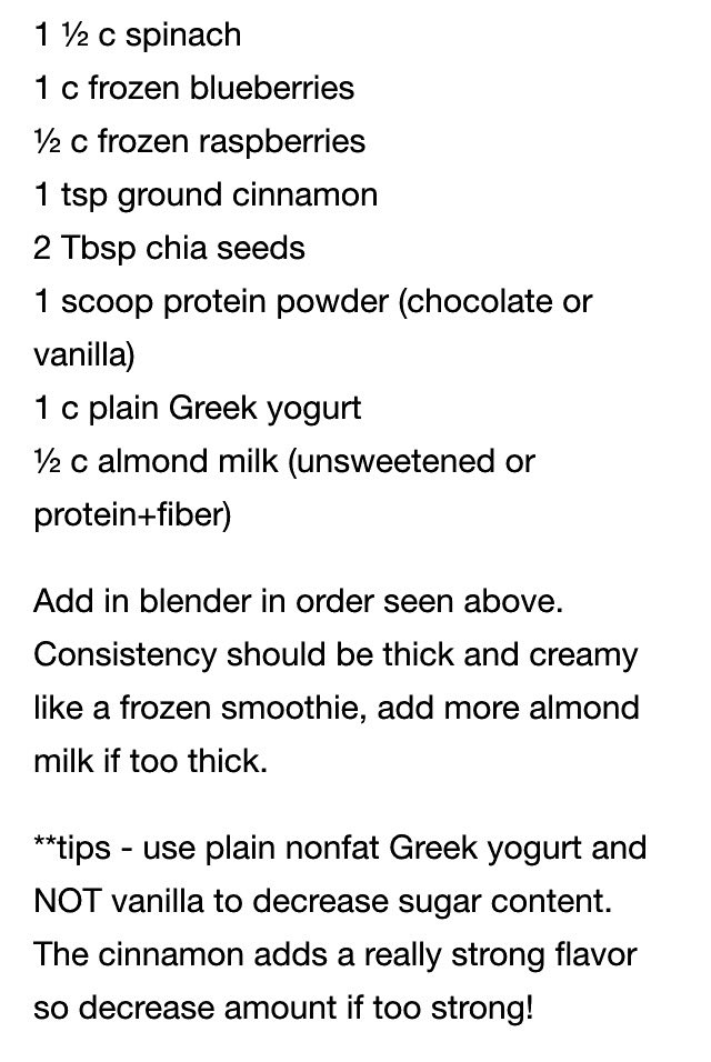 FitnessTips___'s tweet photo. Blue Raspberry Spinach Protein Smoothie - 22g fiber and almost 40g protein! https://t.co/bAu97i3CYZ