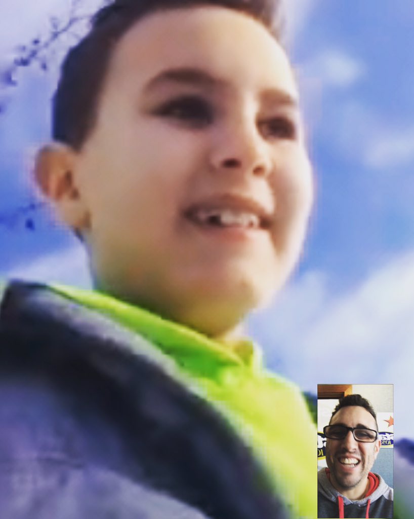 radiojoecicero's tweet photo. Technology! Walking my son to school today! Can't wait to see him later! #facetime @sprint #chicago @1MissAlyson https://t.co/jmSPTu8IZS