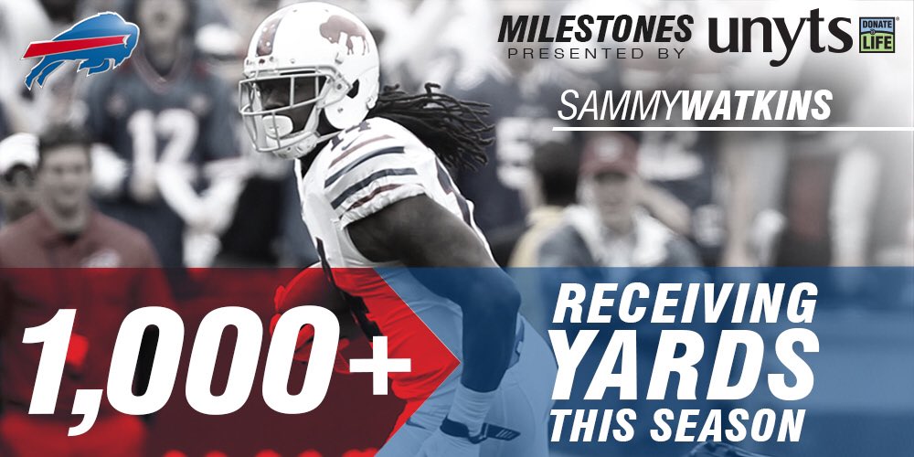 Sammy Watkins notched his first 1000+ yard season! 💯

His first of many.