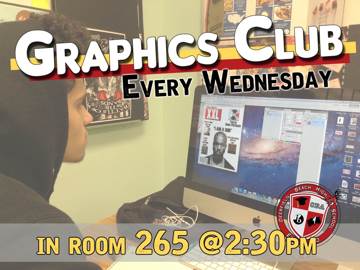 DBHSpathfinder's tweet photo. Love creating graphics? Well, the #GraphicsClub meets every Wednesday! Everyone is welcome to join. https://t.co/olxDMscmcr