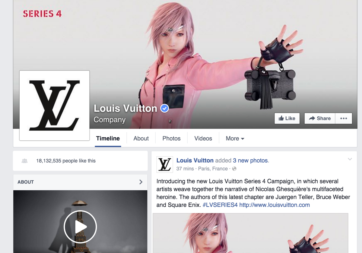 Final Fantasy's Lightning is the star of Louis Vuitton's new advertising  campaign, The Independent