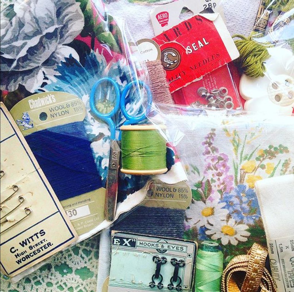 If your New Year's resolution is to get more crafty then these vintage sewing kits make perfect me-treats!