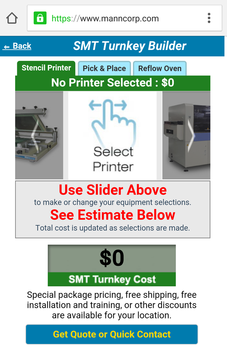 ManncorpInc's tweet photo. View our new SMT Turnkey Builder here: https://t.co/impWVxltxw #stencilprinter #pickandplace #reflowoven #SMT https://t.co/iHi9MdFzdJ