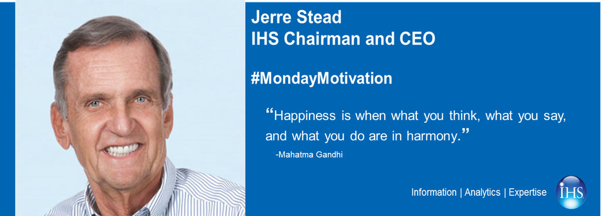 IHSMarkit4jobs's tweet photo. IHS #QOTW is provided by our CEO & Coach, Jerre Stead. #WeAreIHS #Work4IHS #IHSCareers #MotivationMonday https://t.co/8sqvuHGUWY