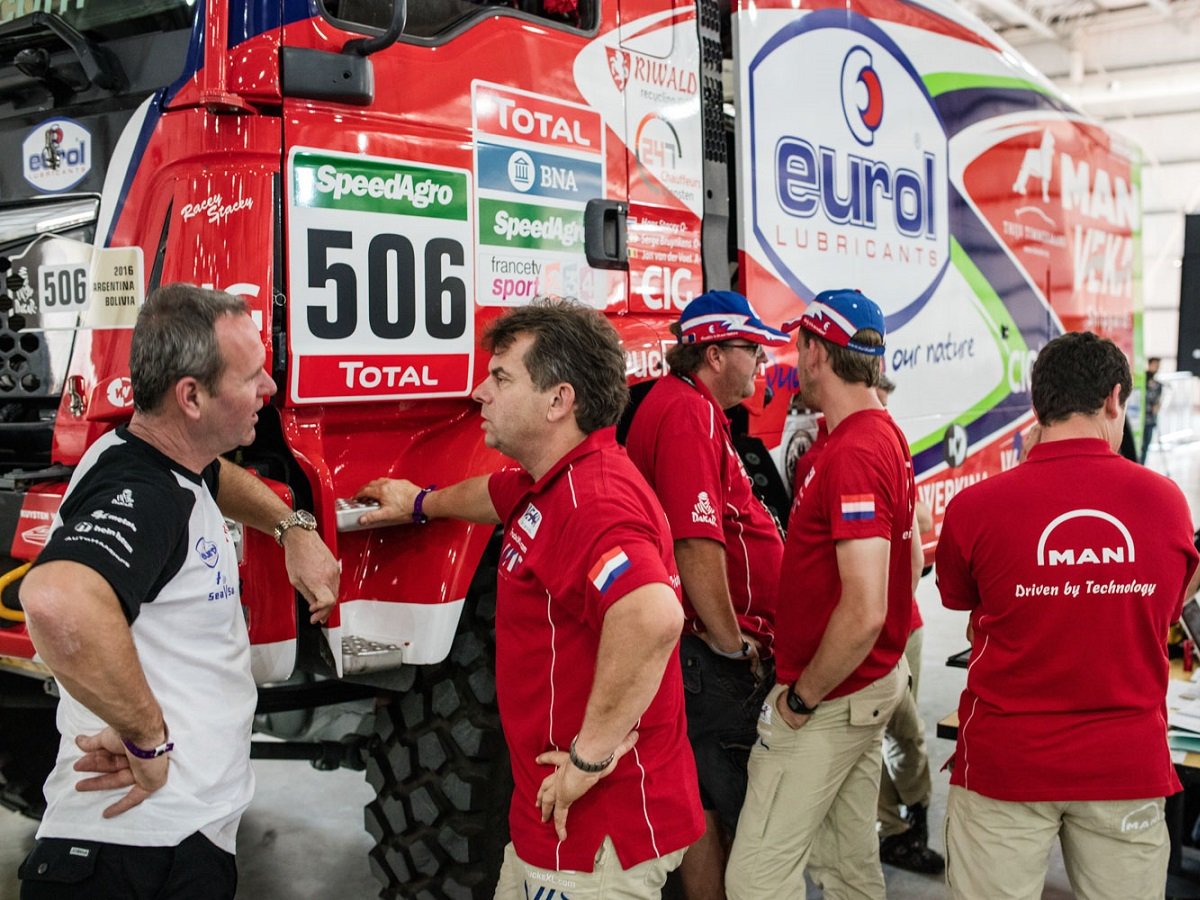 Dakar success for <a href="/EVMRallyTeam/">EVM Rally Team</a>! Hans Stacey wins, Peter Versluis on second position! #Dakar2016 #Eurol