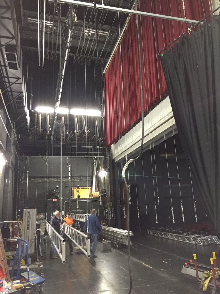 ernstcenter's tweet photo. #HappyNewYear! Our theater is closed for the next month for a complete @ETCInc Prodigy #rigging overhaul by @pdoinc https://t.co/rh0lcMIKuI