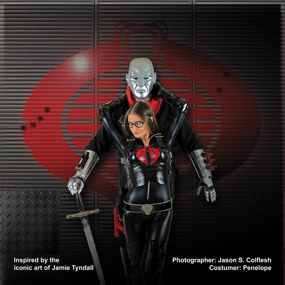 Lantern_Media's tweet photo. So #Baroness @FarpointToys &amp; #Destro (me) did this shoot for @GirlsOTFinest calendar  insp by @jamietyndall art https://t.co/03tBZ9ecSy