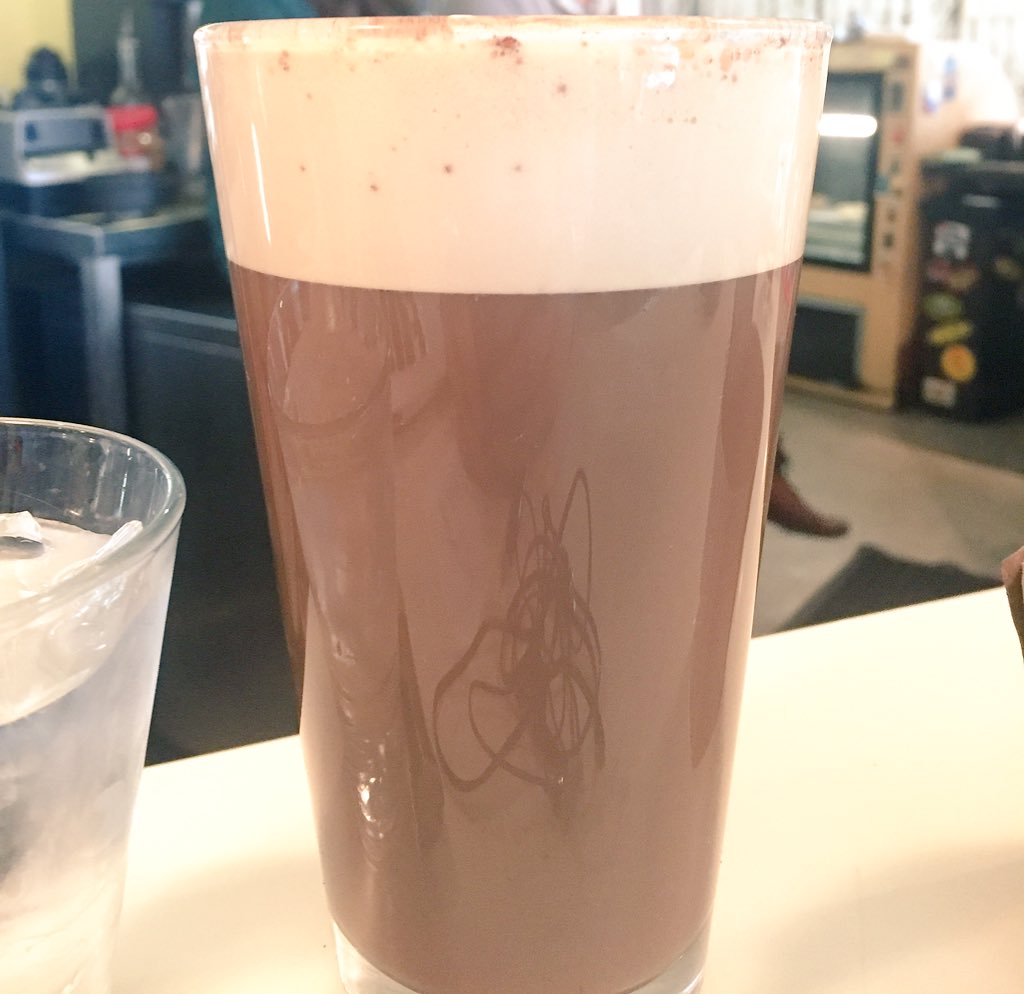RoosterandMoon's tweet photo. For you #backtowork/#mondaymotivation needs. A @BhaktiChai with two shots of espresso // #roosterandmoon https://t.co/yt973GqCVn