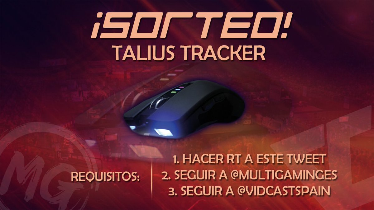 ¡SORTEO de un Ratón Gaming Talius Tracker! Para participar: Haz #RT, Sigue a @MultiGamingES y <a href="/VidCastSpain/">VidCastSpain</a> SUERTE 🔥