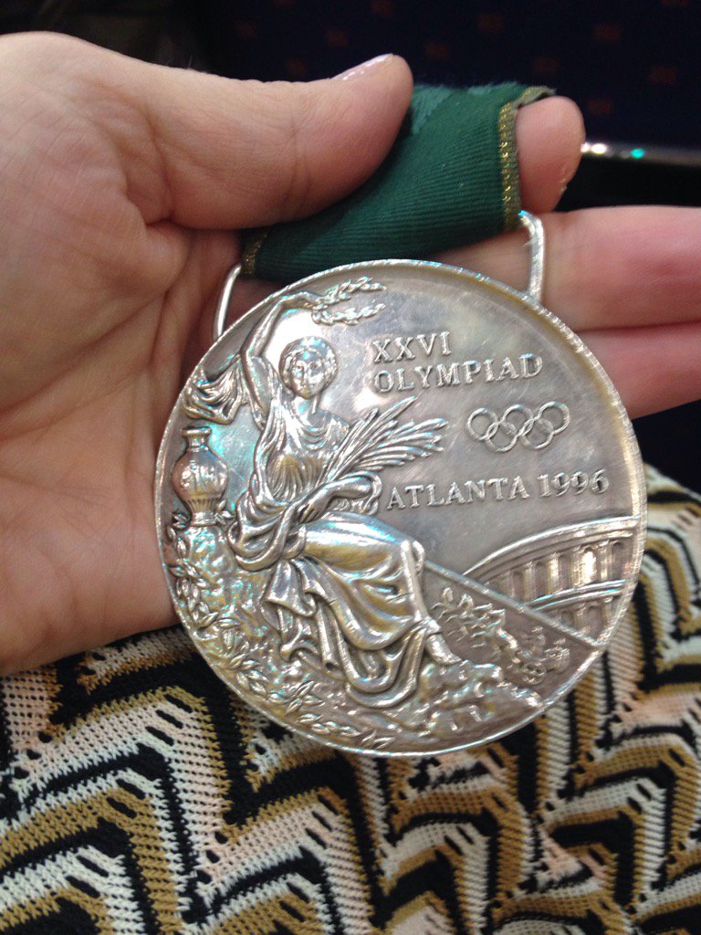 YarnfieldSch's tweet photo. Thanks to @RogerBlack400 for bringing along his silver medal from the 1996 Olympic Games #NATConf2016 https://t.co/lrYd1i9SPX