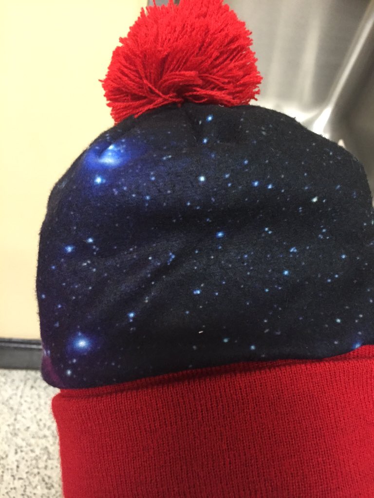 UrbanAstroNYC's tweet image. Omg a student was wearing this winter hat in school today! @startorialist #flamenebula #horseheadnebula