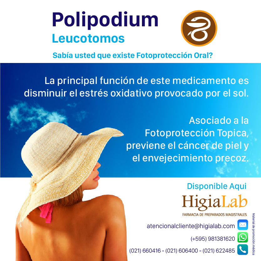 higialab's tweet photo. Polipodium Leucotomos Fotoproteccion Oral para Ti.
#polipodiumleucotomos #fotoproteccion #Verano2016 https://t.co/CrfE6O2s1q
