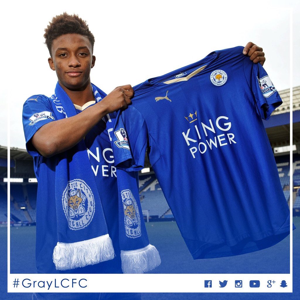 lcfc_luk3's tweet photo. Welcome to @LCFC @demarai7. Cracking signing that City! 🐺💙 #GrayLCFC. #LCFC. https://t.co/O1sTcq6htK