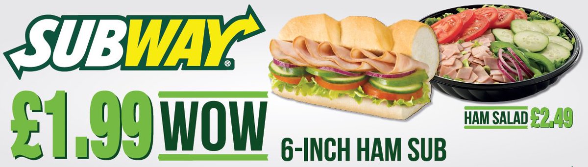 WOW lowest ever priced SUB £1.99. Healthy &amp; cheap, what more could you want! Only at Subway Chineham &amp; Brighton Hill