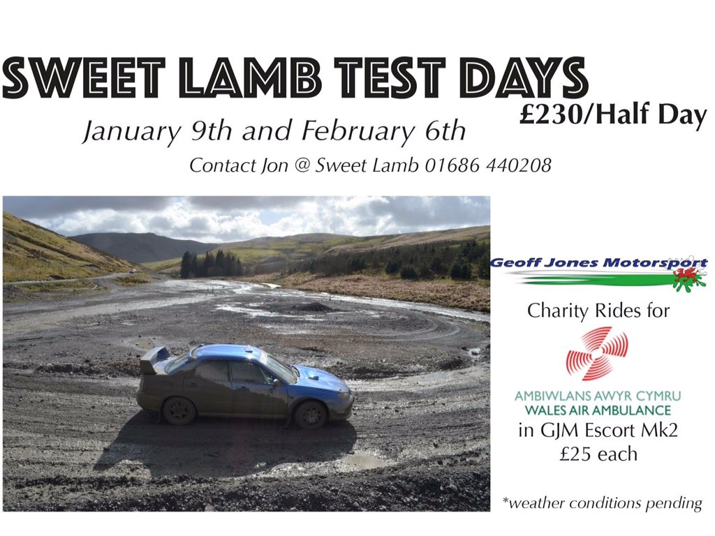 GJMWales's tweet photo. AM/PM sessions, Sweet Lamb, 9th Jan, 6th Feb @MSA_BRC @BTRDARally @VERallyFirst @MNRally @WnRC @FiestaSTTrophy https://t.co/CPV0yAMZHW