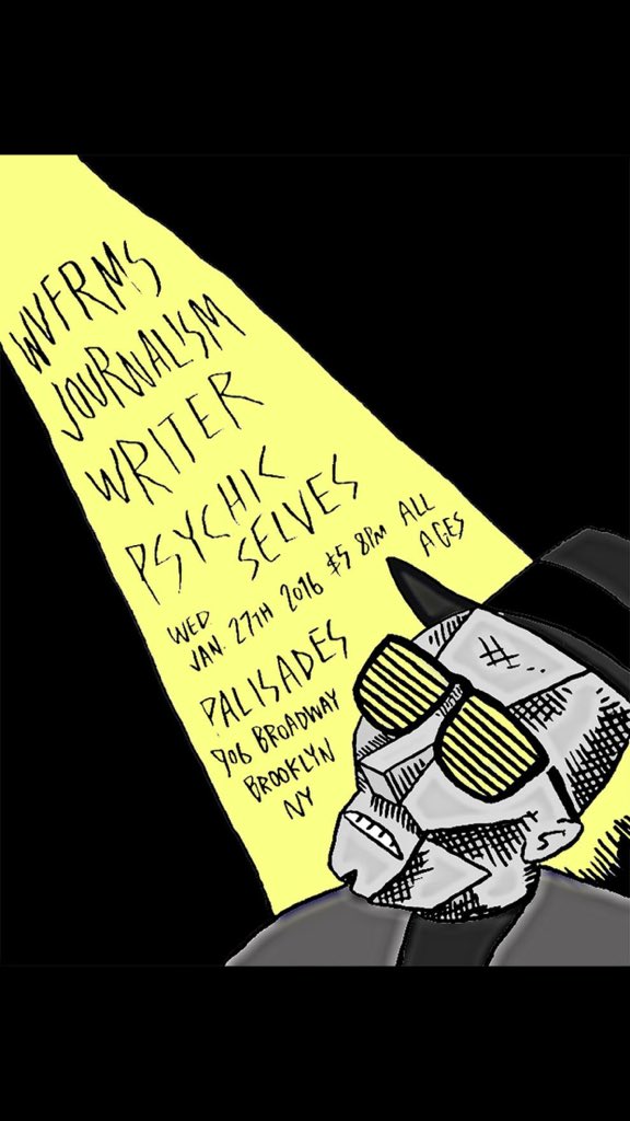 timecastlerealm's tweet photo. Psychic selves play @PalisadesBK w/ @journalismband. Go see the sonic. #timecastle https://t.co/tLN6PPucyW