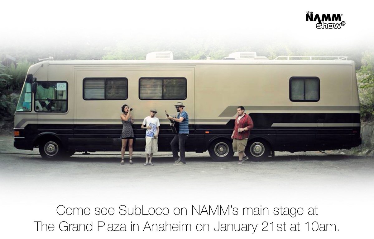 SubLocoMusic's tweet photo. Come see us in Anaheim at @NAMMShow Thurs Jan 21 at 10:00 am Grand Plaza Stage!  https://t.co/EMnOK1NaDm  #SubLoco https://t.co/Rdt0EhLf18