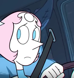 pearl (making her way downtown in a car)