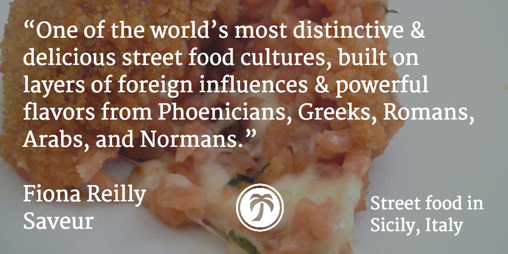 MemorableTech's tweet image. .@nanchanglu describes Sicilian Street food for @saveurmag Source: buff.ly/1JOS4qa buff.ly/1JOS6y3