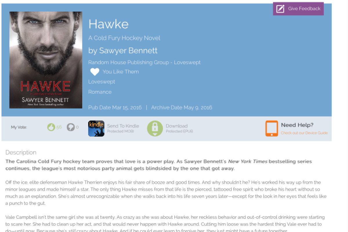 nursechucha's tweet image. #goodbyesleep because this just came thru my email. #happyreader #swoon #arc #hawke by @BennettBooks 📚👍❤️😍