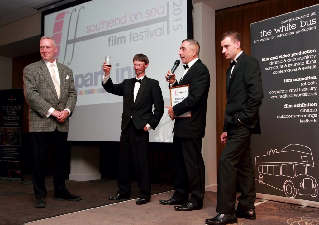 darrenpaulkent's tweet image. The Premiere for @abusingprotocol at @sthendfilmfest a VIP evening for me and friends @GullJane @LukeCHarper #action