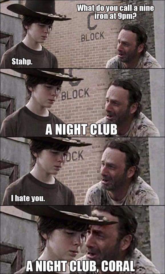 DeLaTee's tweet photo. A Night Club, CORAL !! 😂😂 #TheWakingDead https://t.co/MuRJC3QgS2