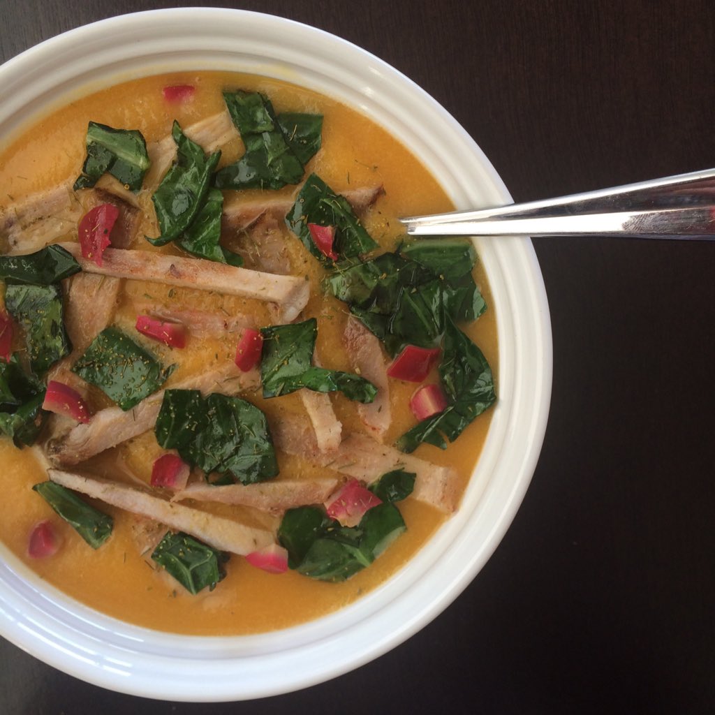 A sexied up bowl of #soup for lunch on Day 4 of #whole30! #januarywhole30 #yum #jerf #paleo #AIP #cleaneating