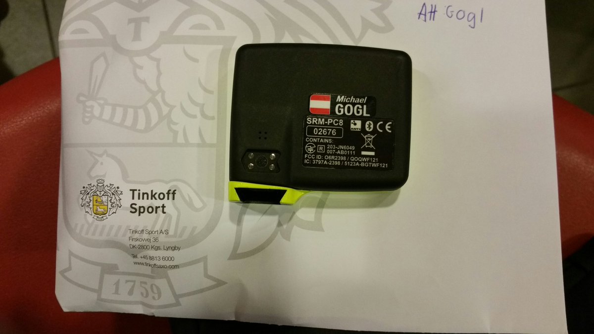 MichaelGogl's tweet photo. thx @tinkoff_team @srmtraining for this new team colored PC8. #optimizetraining https://t.co/dqocHNCJJV
