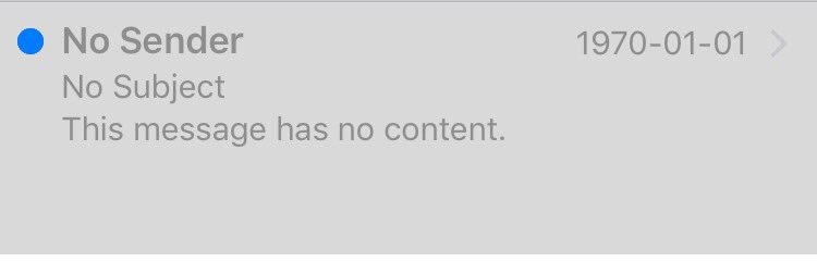 uzayr_'s tweet photo. Got an email from 1970's no sender no subject no content.
Anyone knows what this is?
#ghostmessenger #ghostmail https://t.co/QiSpoBMnNI