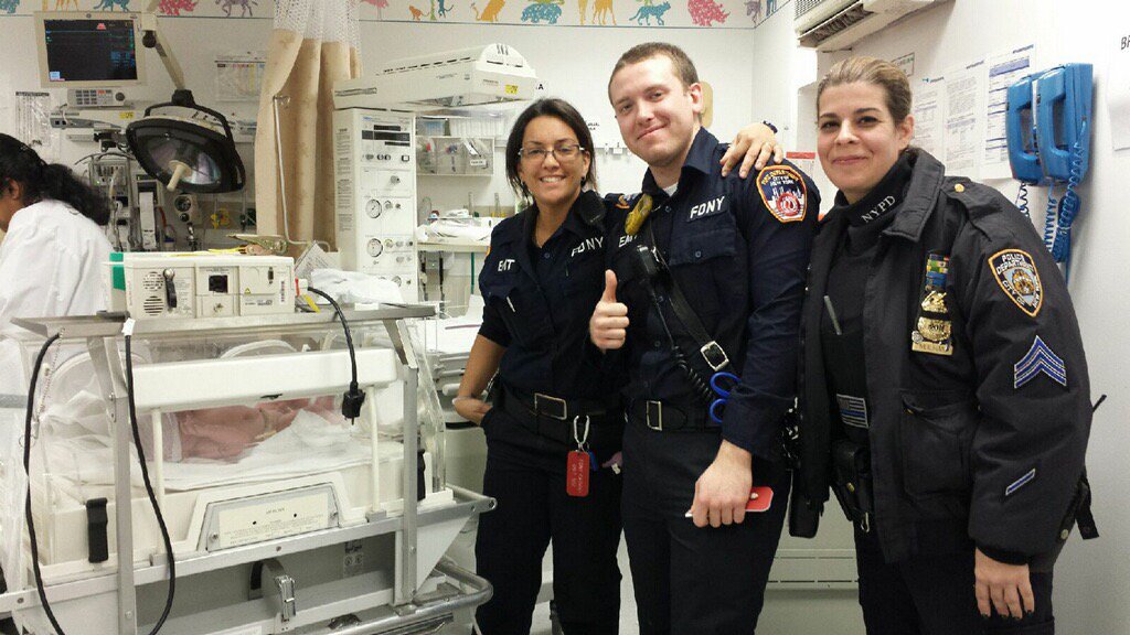 NYPD61Pct's tweet photo. Great job to Sgt. Mulham &amp; EMTs Lapre &amp; Bermudez for delivering a healthy baby boy Saturday morning @NYPDnews @FDNY https://t.co/qKxu4KwQzf