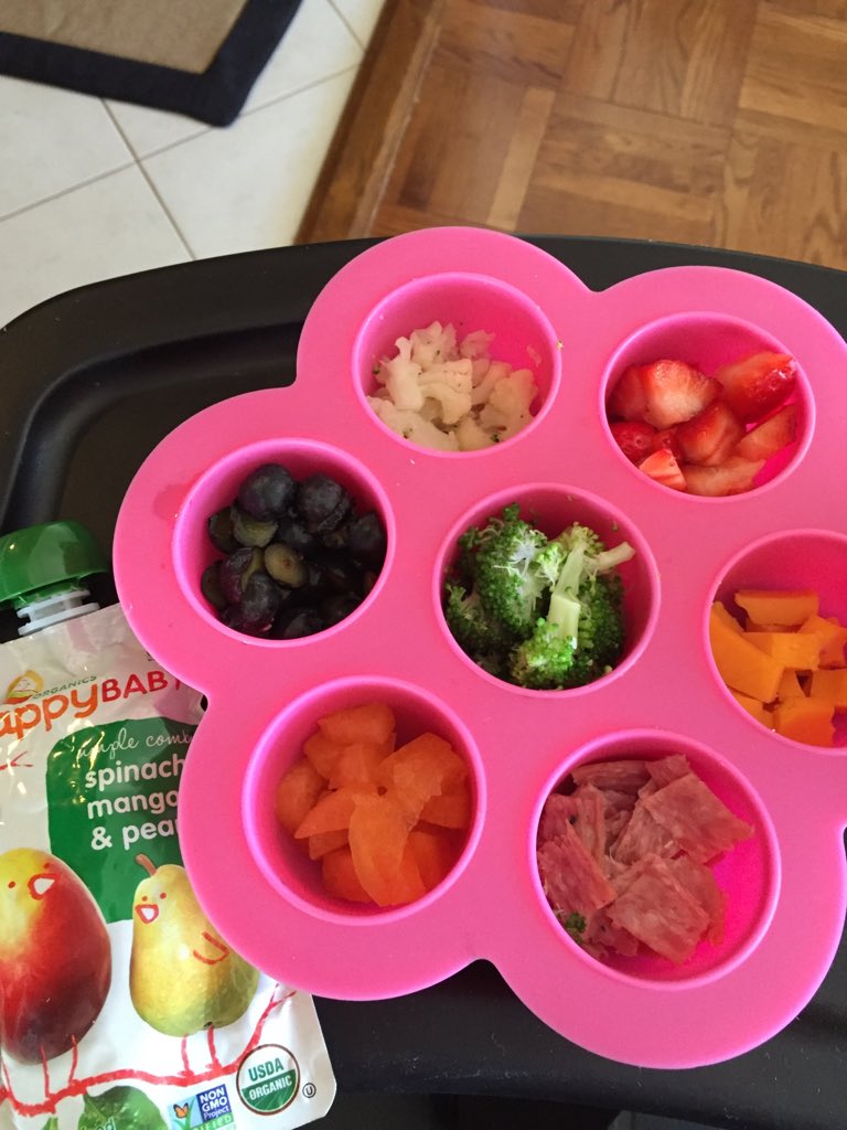 #toddler meals- eating like a rainbow with <a href="/HappyFamily/">Happy Baby Organics</a> pouch!  #LunchTime #kids