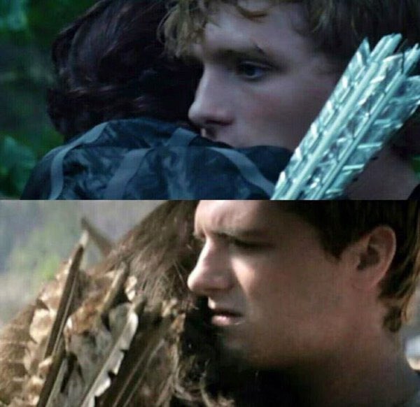 thgthread's tweet image. 47. You can only keep ONE of these parallels in the movie, which one do you keep? (Everlark)