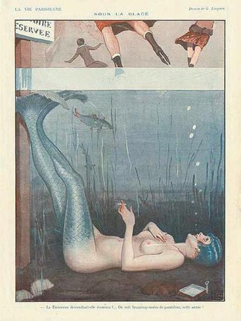 PulpLibrarian's tweet photo. (#mermaid disclaimer: Spud #cigarettes are not guaranteed to work underwater...) https://t.co/ARQHTLaBXr