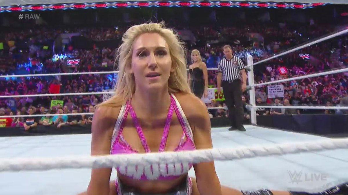 WWEUniverse's tweet photo. YOUR @WWEDivas Champion @MsCharlotteWWE is set for action against @WWE's resident #PUNisher @BeckyLynchWWE! #RAW https://t.co/RA61dFMeoW