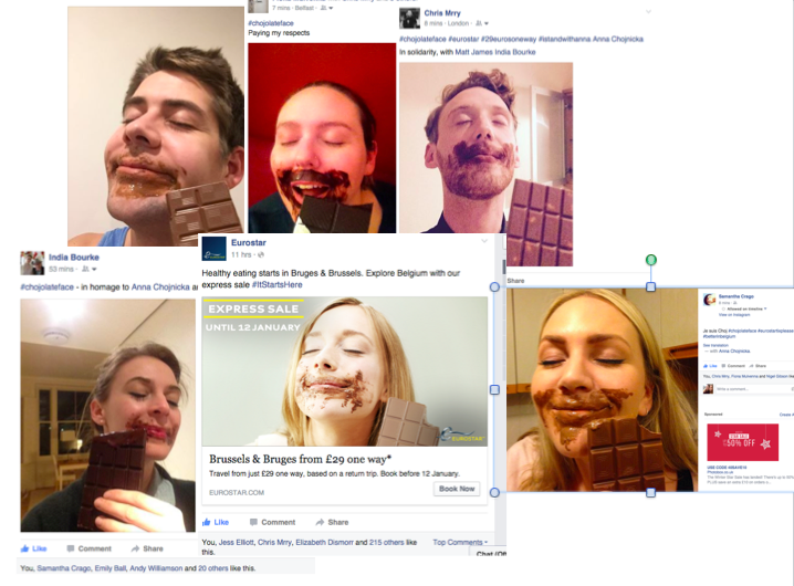 Anna_Choj's tweet photo. See @Eurostar we're running your social media campaign for you! Hashtags n all! #chojolateface @ChrisMurray2010 https://t.co/u98tMdhgyg