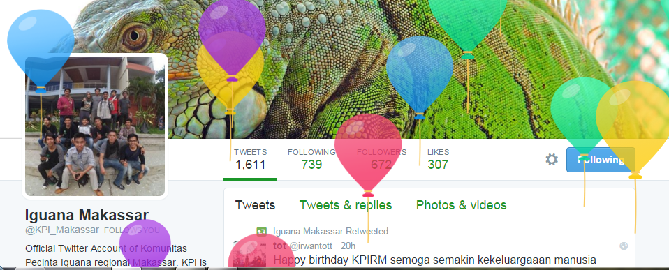Selamat Hari Jadi ke-2 <a href="/KPI_Makassar/">Iguana Makassar</a> 
#KPISatu #KPIHebat #WeAreFamily
cc <a href="/Mhsiswasulsel/">Mahasiswa Sulsel</a> <a href="/Bolang_Mks/">terlanjur ganteng</a> @iradiomakassar