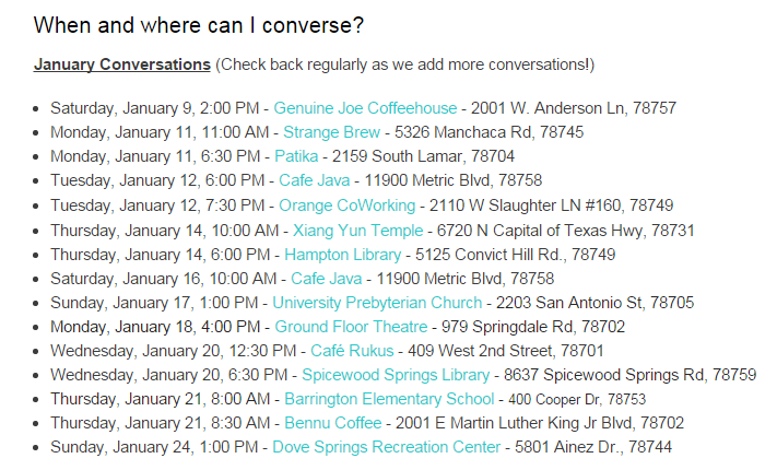 atxtalks's tweet photo. Here is the schedule for this month! Find out which time and locale suits you! https://t.co/SNac71PvjN
