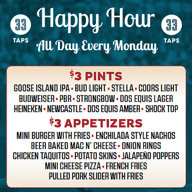 33Taps's tweet photo. Rain or shine we have #HappyHour all day on Mondays.
#33TapsLA #hollywood https://t.co/deAzw3YqDH