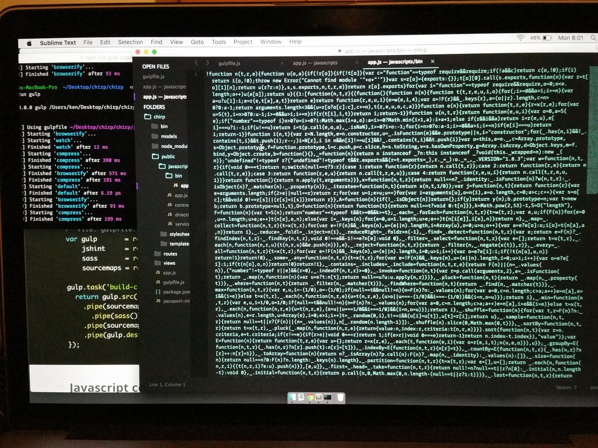 piq9117's tweet image. Yay! Learned to uglify my code! #uglifyjs #gulp